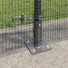 vidaXL Fence Post Grey 100 x 1 m (12 x 12 mm mesh) Steel and PVC
