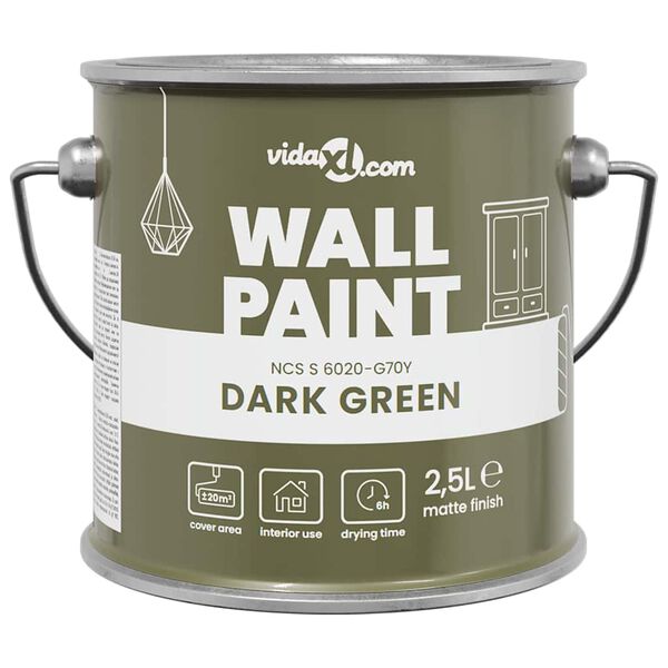 vidaXL Wall Paint Green 16.5 x 16.5 x 16 cm Wall Print