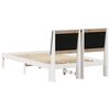 vidaXL Bed Frame with Headboard White 120 x 190 cm Solid Pine Wood