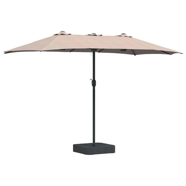 vidaXL Garden Parasol Taupe 385 x 209 x 244 cm Fabric