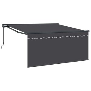 vidaXL Retractable Awning Manual Anthracite 300 x 250 cm