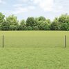 vidaXL Fence with Post Grey 0.4 x 50 m Steel and PVC