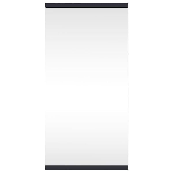 vidaXL Corner Bathroom Mirror Cabinet Grey 30x24x60 cm