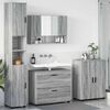 vidaXL Bathroom Furniture Set with Drawer with Shelf 4 pcs Grey Sonoma