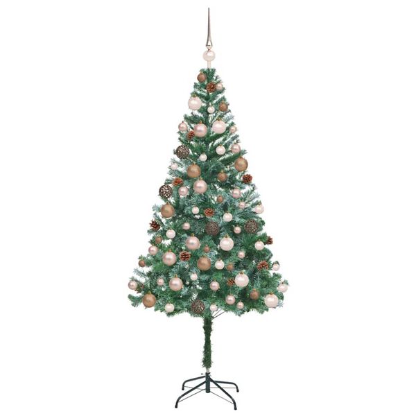 vidaXL Artificial Christmas Tree with Stand Green 180 cm PVC and Steel