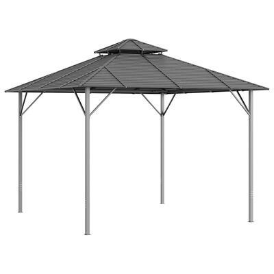 vidaXL Gazebo with Double Roof 3x3 m Anthracite