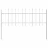 vidaXL Garden Fence 3 pcs White 5.1 x 0.6 m Powder-coated Steel