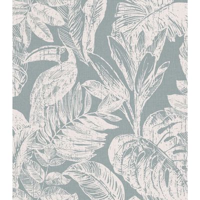 DUTCH WALLCOVERINGS Wallpaper Rebecca Grey and White