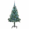 vidaXL Artificial Christmas Tree Snow Flocked with LED Light 150 cm