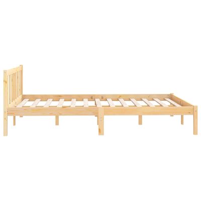 vidaXL Bed Frame Solid Wood Pine 120x190 cm Small Double