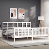vidaXL Bed Frame without Mattress White 200x200 cm Solid Wood Pine