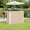 vidaXL Planter Ivory 100 x 50 x 77 cm Galvanised Steel