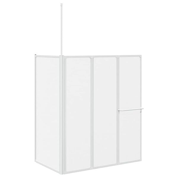 vidaXL Bath Screen Frosted 120 x 70 x 137 cm Aluminium & PP Panel