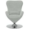 vidaXL Egg Chair Light Grey 63 x 73 x 90 cm Velvet