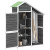 vidaXL Garden Tool Shed Grey 120x53.5x170 cm Solid Wood Pine