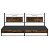 vidaXL Metal Bed Frame without Mattress Smoked Oak 200x200 cm