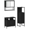 vidaXL Bathroom Furniture Set 3 pcs Black Engineered wood