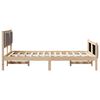 vidaXL Bed Frame with Headboard Taupe 120 x 200 cm Fabric
