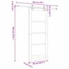 vidaXL Sliding Door White and Black 83 x 202 cm Solid Pine Wood