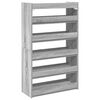vidaXL Shoe Rack Grey Sonoma 60x25x100 cm Engineered Wood