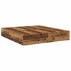 vidaXL Storage Bed Frame Old Wood 200 x 200 cm Engineered Wood