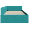 vidaXL Corner Bed Frame with Headboard Turquoise 80 cm x 200 cm Velvet