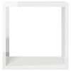 vidaXL Wall Cube Shelves 6 pcs High Gloss White 30x15x30 cm