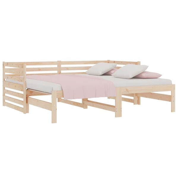 vidaXL Pull-out Day Bed without Mattress 2x(80x200)cm