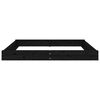 vidaXL Sandbox with Seats Black Square Solid Wood Pine