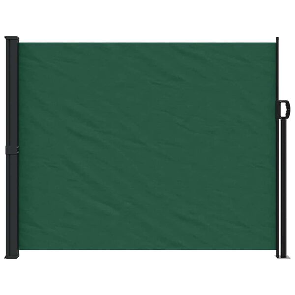 vidaXL Retractable Side Awning Dark Green 160x500 cm