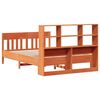 vidaXL Bed Frame without Mattress Wax Brown 150x200 cm King Size Solid Wood Pine