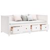 vidaXL Day Bed without Mattress White 75x190 cm Small Single Solid Wood Pine