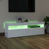 vidaXL TV Cabinet with LED Lights White 120x35x40 cm