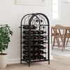 vidaXL Wine Rack for 33 Bottles Black 45x36x100 cm Wrought Iron
