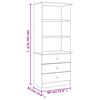 vidaXL Bookcase with Drawers ALTA 60x35x142 cm Solid Wood Pine