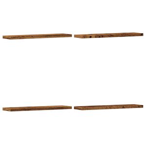 vidaXL Wall Shelves 4 pcs Old Wood 40x20x1.5 cm Engineered Wood