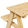 vidaXL Children's Table with Benches IRUN 90x79.5x50 cm Solid Wood