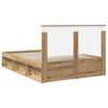 vidaXL Bed Frame Artisian Oak 140 x 200 cm Solid Pine Wood