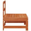vidaXL Garden Middle Sofa Solid Pine Wood Wax Brown 124 x 62 x 70.5 cm