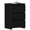 vidaXL Bedside Cabinet Black Oak 40 x 35 x 62.5 cm Engineered Wood