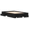 vidaXL Bed Frame with Drawers Black oak 120 x 190 cm Engineered wood