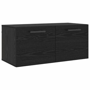 vidaXL Wall Cabinet Black oak 80 x 36.5 x 35 cm Engineered wood