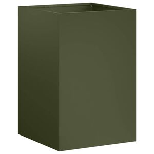 vidaXL Garden Planter Olive Green 40 x 40 x 60 cm Cold-rolled Steel