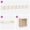 vidaXL Dog Gate with Door Foldable 15 Panels 750 cm Poplar Wood