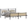 vidaXL Metal Bed Frame without Mattress Sonoma Oak 180x200 cm Super King