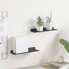 vidaXL Floating Shelf Wall-mounted 2 pcs Black 30 x 9 x 2.5 cm Steel