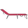vidaXL Folding Sun Lounger Folding 2 pcs Red 56 x 189 x 87cm Fabric
