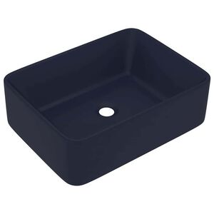 vidaXL Luxury Wash Basin Matt Dark Blue 41x30x12 cm Ceramic