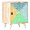 vidaXL Carved Bedside Cabinet 40x30x50 cm Solid Acacia Wood