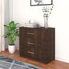 vidaXL Chest of Drawers Engineered Wood 71x35x68 cm Smoked Oak